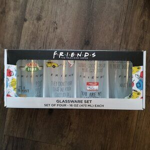 Friends 4 pack Glassware set (16 oz. Glasses)